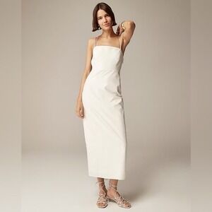 Anna October X J.Crew Multistrap Sheath Dress in Ivory Plus Size 16